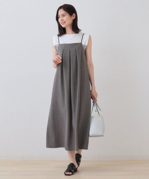INDIVI / インディヴィ ロング・マキシ丈ワンピース | タックキャミワンピース | 詳細4