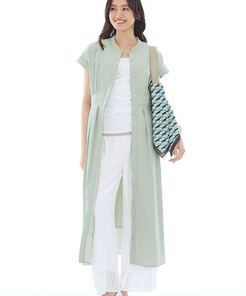 INDIVI / インディヴィ ロング・マキシ丈ワンピース | フレアワンピース(グレージュ(050))