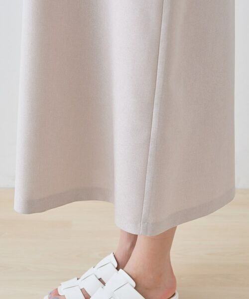 INDIVI / インディヴィ ミニ丈・ひざ丈ワンピース | 【しわになりにくい】麻調ストレートラインワンピース | 詳細15