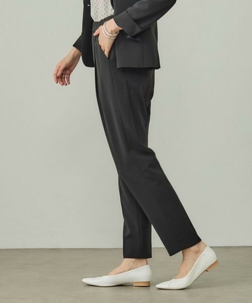 INDIVI / インディヴィ パンツ | 【洗える／UVケア】ストレッチ タックテーパードパンツ | 詳細6