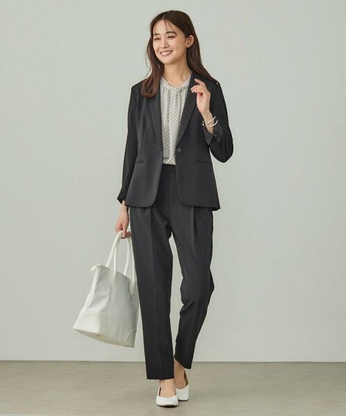 INDIVI / インディヴィ パンツ | 【洗える／UVケア】ストレッチ タックテーパードパンツ | 詳細8