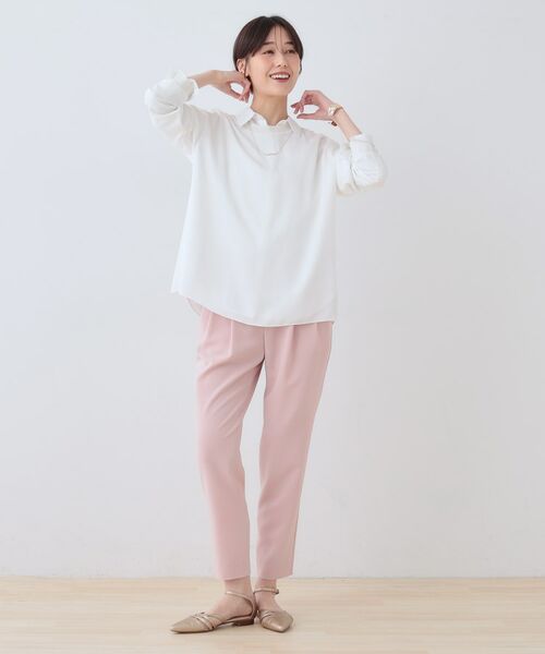 INDIVI / インディヴィ パンツ | 【洗える／ストレッチ】タックテーパードパンツ | 詳細12