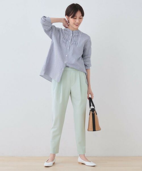 INDIVI / インディヴィ パンツ | 【洗える／ストレッチ】タックテーパードパンツ | 詳細4