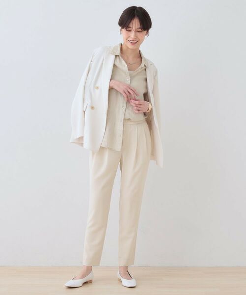 INDIVI / インディヴィ パンツ | 【洗える／ストレッチ】タックテーパードパンツ | 詳細8