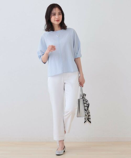 INDIVI / インディヴィ ショート・ハーフ・半端丈パンツ | ストレッチストレートパンツ | 詳細4