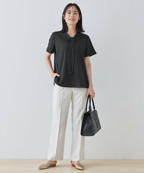 INDIVI / インディヴィ パンツ | 【きれいめ/ウエストゴム】ストレートラインパンツ | 詳細4