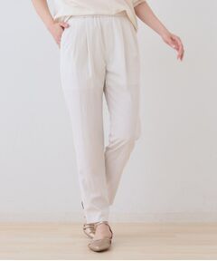 INDIVI / インディヴィ ショート・ハーフ・半端丈パンツ | 【シワになりにくい】コットンライクテーパードパンツ