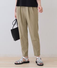 INDIVI / インディヴィ ショート・ハーフ・半端丈パンツ | 【シワになりにくい】コットンライクテーパードパンツ