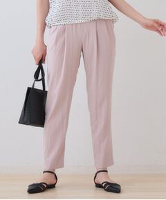 INDIVI / インディヴィ ショート・ハーフ・半端丈パンツ | 【シワになりにくい】コットンライクテーパードパンツ