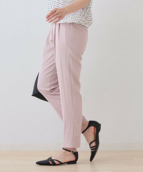 INDIVI / インディヴィ ショート・ハーフ・半端丈パンツ | 【シワになりにくい】コットンライクテーパードパンツ | 詳細14