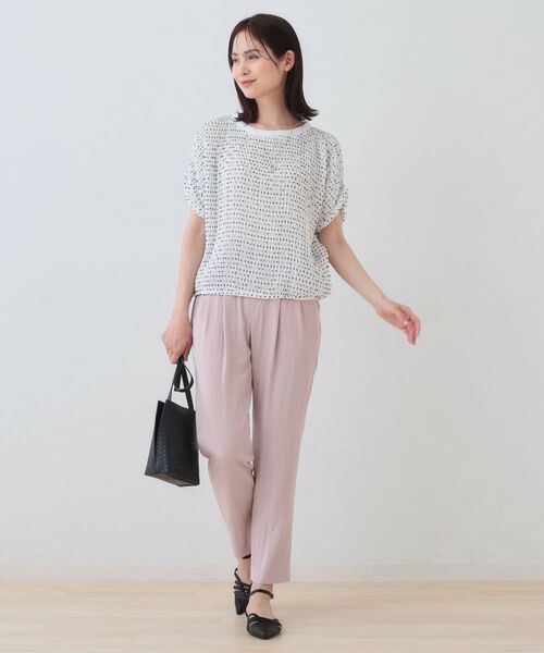 INDIVI / インディヴィ ショート・ハーフ・半端丈パンツ | 【シワになりにくい】コットンライクテーパードパンツ | 詳細16