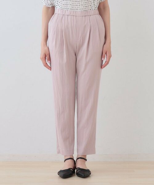 INDIVI / インディヴィ ショート・ハーフ・半端丈パンツ | 【シワになりにくい】コットンライクテーパードパンツ | 詳細18