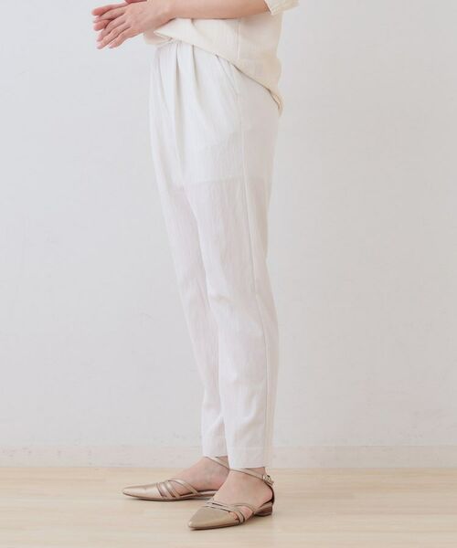 INDIVI / インディヴィ ショート・ハーフ・半端丈パンツ | 【シワになりにくい】コットンライクテーパードパンツ | 詳細2