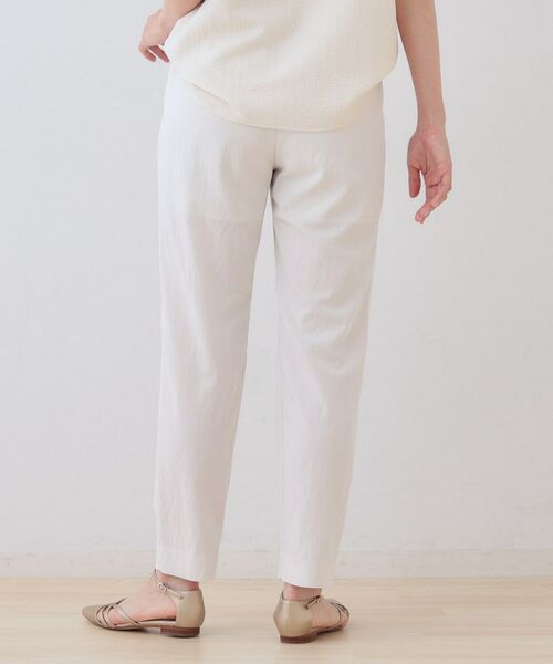 INDIVI / インディヴィ ショート・ハーフ・半端丈パンツ | 【シワになりにくい】コットンライクテーパードパンツ | 詳細3