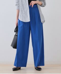 INDIVI / インディヴィ パンツ | 【SETUP可能/涼しい】コットンワイドパンツ