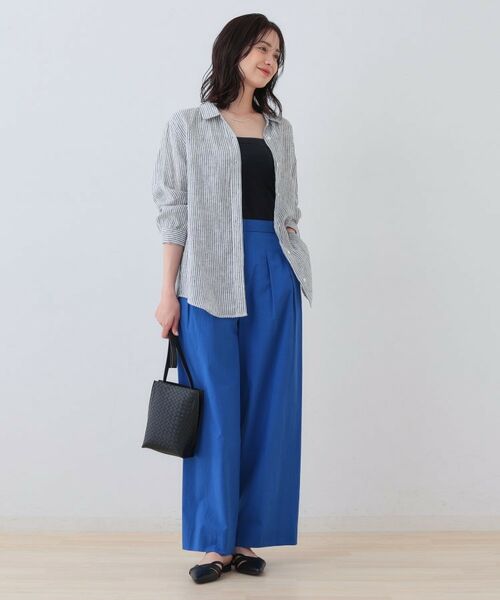 INDIVI / インディヴィ パンツ | 【SETUP可能/涼しい】コットンワイドパンツ | 詳細12