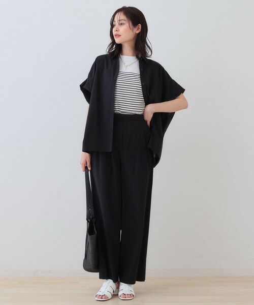 INDIVI / インディヴィ パンツ | 【SETUP可能/涼しい】コットンワイドパンツ | 詳細4