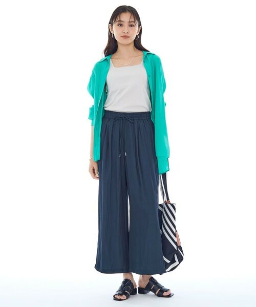 INDIVI / インディヴィ ショート・ハーフ・半端丈パンツ | ギャザーワイドパンツ | 詳細12
