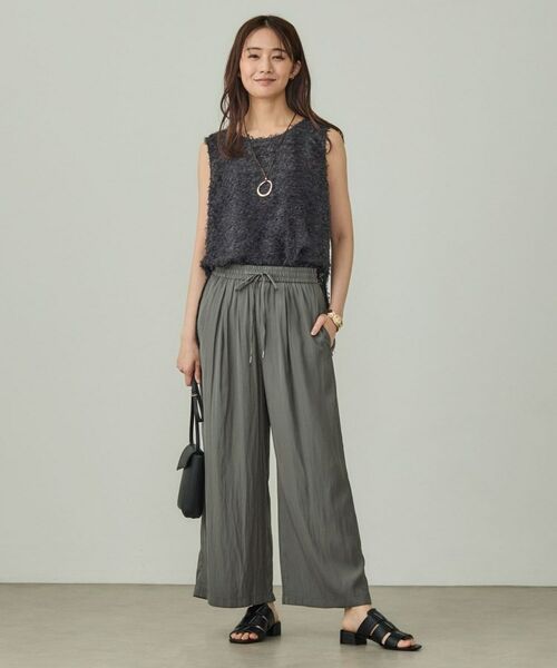 INDIVI / インディヴィ ショート・ハーフ・半端丈パンツ | ギャザーワイドパンツ | 詳細4