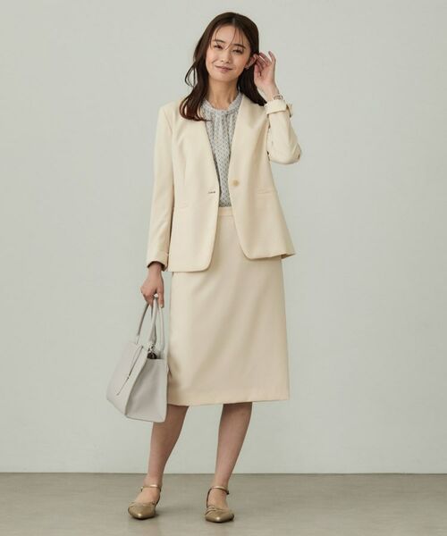 INDIVI / インディヴィ ミニ・ひざ丈スカート | 【洗える／UVケア】ストレッチ ストレートスカート | 詳細4