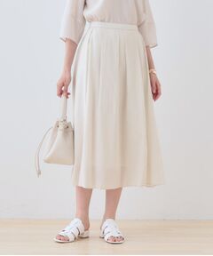 INDIVI / インディヴィ ロング・マキシ丈スカート | 【洗える／SETUP可能】シアータックフレアスカート