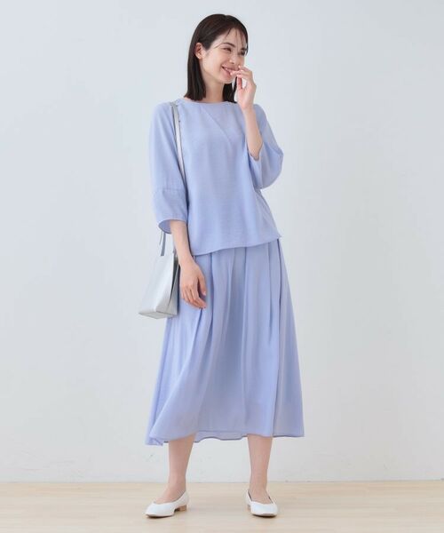 INDIVI / インディヴィ ロング・マキシ丈スカート | 【洗える/SETUP可能】シアータックフレアスカート | 詳細11