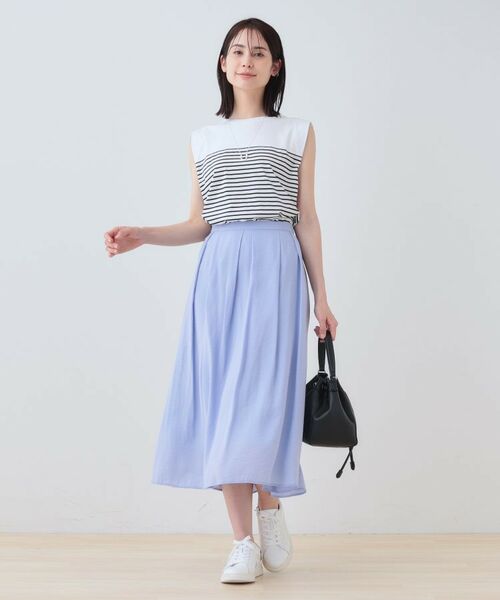 INDIVI / インディヴィ ロング・マキシ丈スカート | 【洗える/SETUP可能】シアータックフレアスカート | 詳細12