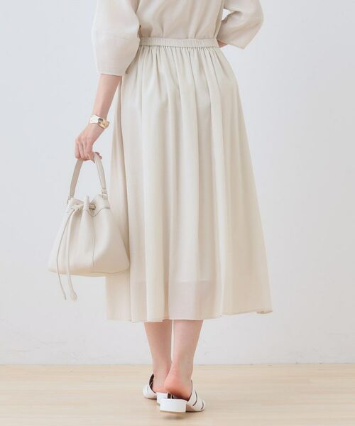 INDIVI / インディヴィ ロング・マキシ丈スカート | 【洗える/SETUP可能】シアータックフレアスカート | 詳細3