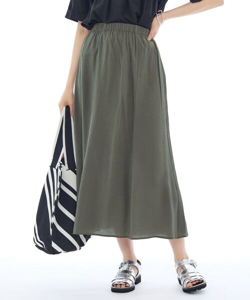 INDIVI / インディヴィ ロング・マキシ丈スカート | タンブラーフレアスカート(スミクロ(018))