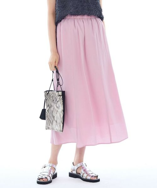 INDIVI / インディヴィ ロング・マキシ丈スカート | タンブラーフレアスカート(ピンク(071))