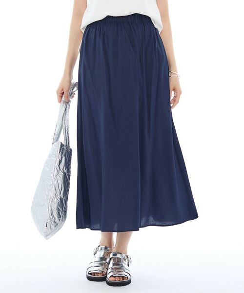 INDIVI / インディヴィ ロング・マキシ丈スカート | タンブラーフレアスカート(ネイビー(094))