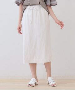 INDIVI / インディヴィ スカート | 【シワになりにくい】コットンライクストレートスカート