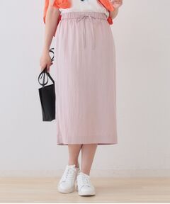 INDIVI / インディヴィ スカート | 【シワになりにくい】コットンライクストレートスカート