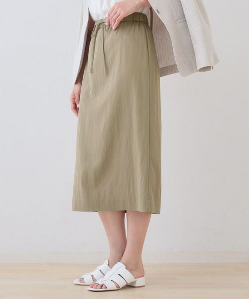 INDIVI / インディヴィ スカート | 【シワになりにくい】コットンライクストレートスカート | 詳細10