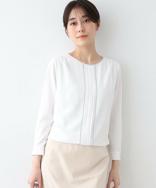 INDIVI / インディヴィ シャツ・ブラウス | 【洗える】タックデザインブラウス(ホワイト(001))