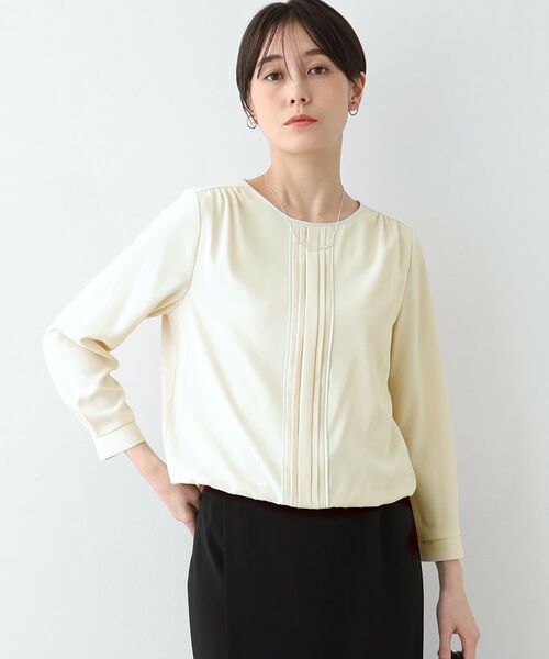 INDIVI / インディヴィ シャツ・ブラウス | 【洗える】タックデザインブラウス(ライトベージュ(051))