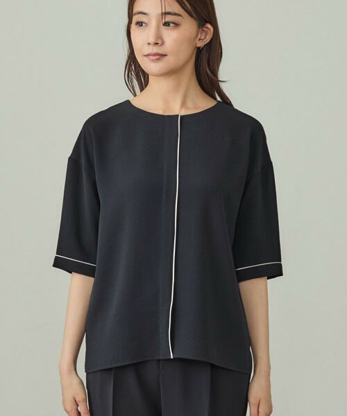 INDIVI / インディヴィ シャツ・ブラウス | 【UVケア/吸水速乾】サテンラインブラウス | 詳細14