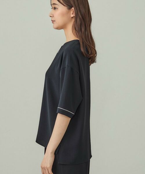 INDIVI / インディヴィ シャツ・ブラウス | 【UVケア/吸水速乾】サテンラインブラウス | 詳細15