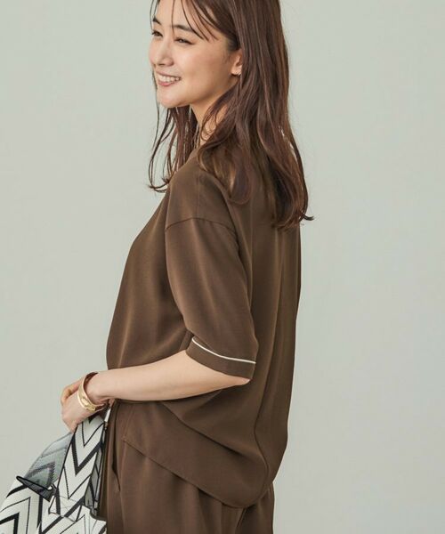 INDIVI / インディヴィ シャツ・ブラウス | 【UVケア/吸水速乾】サテンラインブラウス | 詳細6