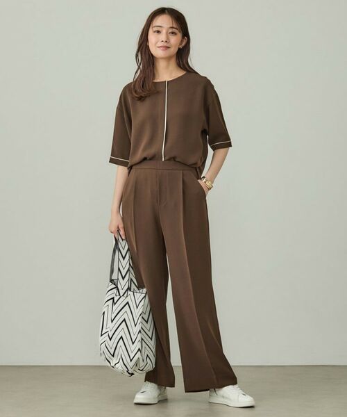 INDIVI / インディヴィ シャツ・ブラウス | 【UVケア/吸水速乾】サテンラインブラウス | 詳細8