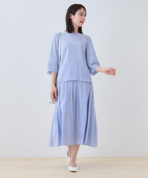 INDIVI / インディヴィ シャツ・ブラウス | 【洗える/SETUP可能】袖コンシャスシアーブラウス | 詳細12