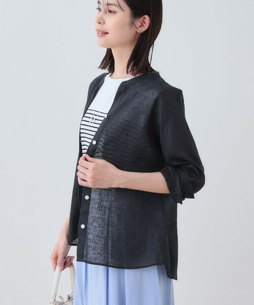 INDIVI / インディヴィ シャツ・ブラウス | 【洗える】フレンチリネンシャツ | 詳細6