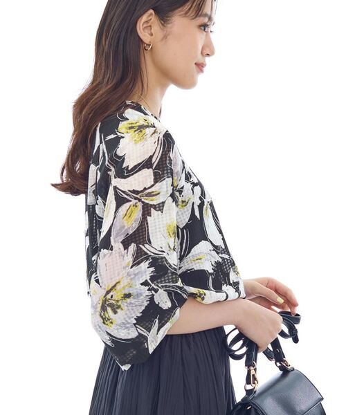 INDIVI / インディヴィ シャツ・ブラウス | シアーフラワーブラウス | 詳細3