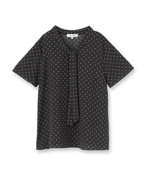 INDIVI / インディヴィ シャツ・ブラウス | 【通勤/きれいめ】柄ボウタイブラウス | 詳細1