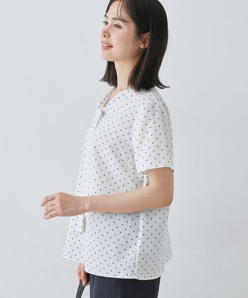INDIVI / インディヴィ シャツ・ブラウス | 【通勤/きれいめ】柄ボウタイブラウス | 詳細2