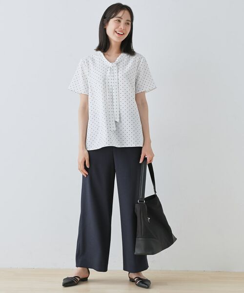 INDIVI / インディヴィ シャツ・ブラウス | 【通勤/きれいめ】柄ボウタイブラウス | 詳細3