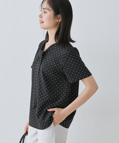 INDIVI / インディヴィ シャツ・ブラウス | 【通勤/きれいめ】柄ボウタイブラウス | 詳細6