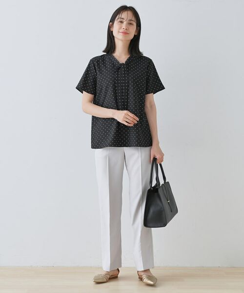 INDIVI / インディヴィ シャツ・ブラウス | 【通勤/きれいめ】柄ボウタイブラウス | 詳細8