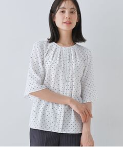 INDIVI / インディヴィ シャツ・ブラウス | 【通勤／きれいめ】柄タックブラウス