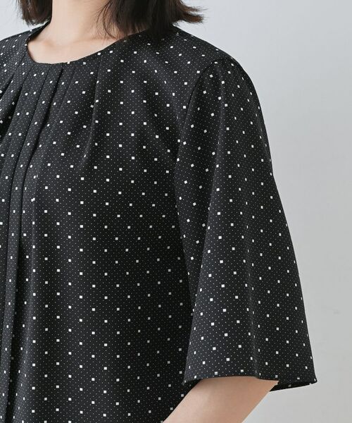 INDIVI / インディヴィ シャツ・ブラウス | 【通勤／きれいめ】柄タックブラウス | 詳細14